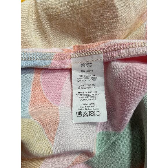 Show Me Your Mumu 'Parker' Green Cotton Button Down Shirt Size M - NWT - Picture 5 of 5